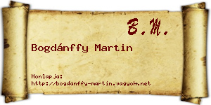 Bogdánffy Martin névjegykártya