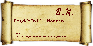 Bogdánffy Martin névjegykártya