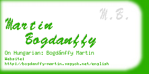 martin bogdanffy business card