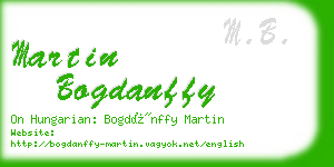 martin bogdanffy business card